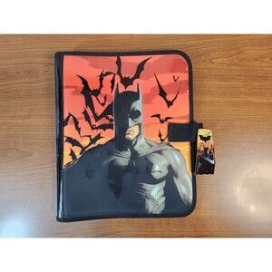 Batman Begins DC Comics 3 Ring Zip Vinyl Back To School Notebook Binder NWT